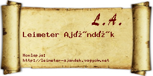 Leimeter Ajándék névjegykártya